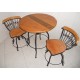 Mesa de madeira redonda alta para bistro